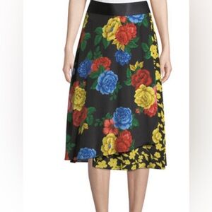 Alice and Olivia nannette floral wrap skirt - silk - size 2